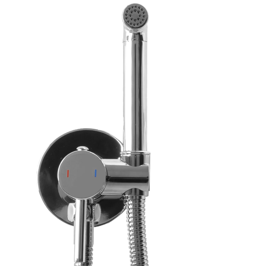 REA-B4106 - Mitigeur pour bidet avec douchette pour installation encastrée LUNGO chrome brillant