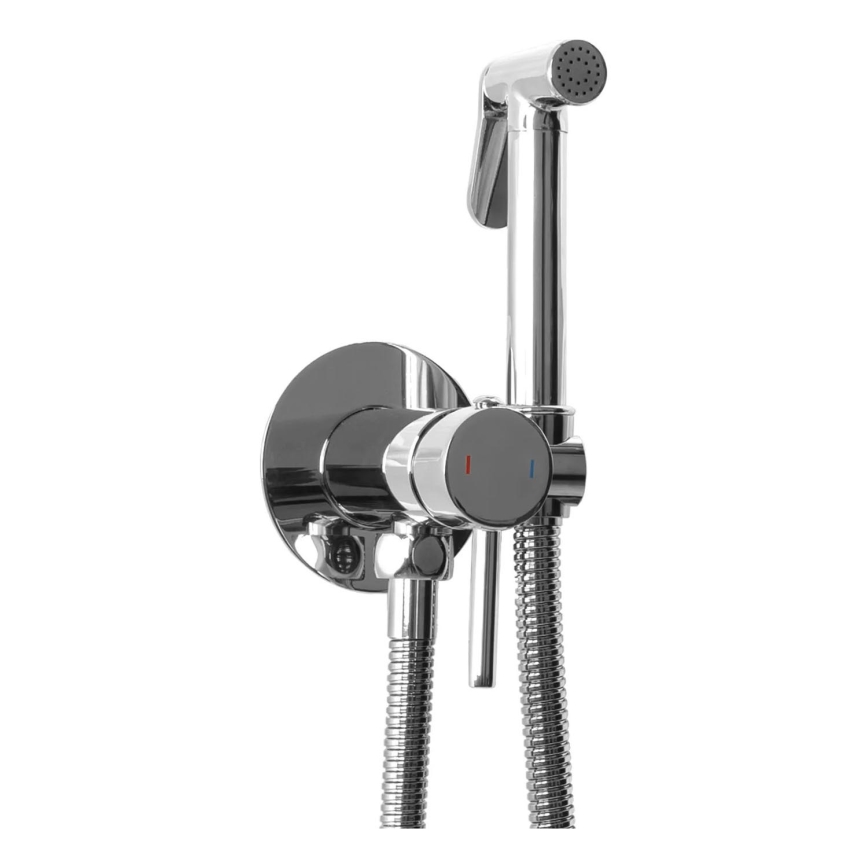 REA-B4106 - Mitigeur pour bidet avec douchette pour installation encastrée LUNGO chrome brillant