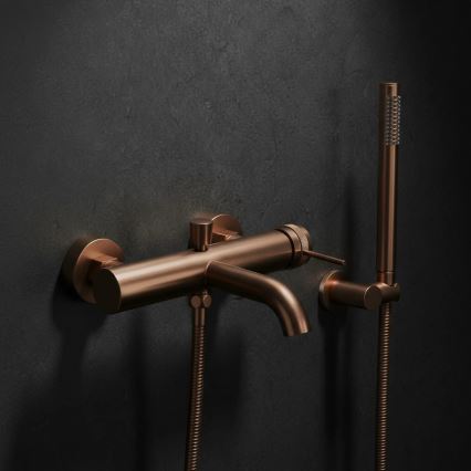 REA-B4567 - Ensemble de robinetterie pour baignoire LUNGO en cuivre brossé