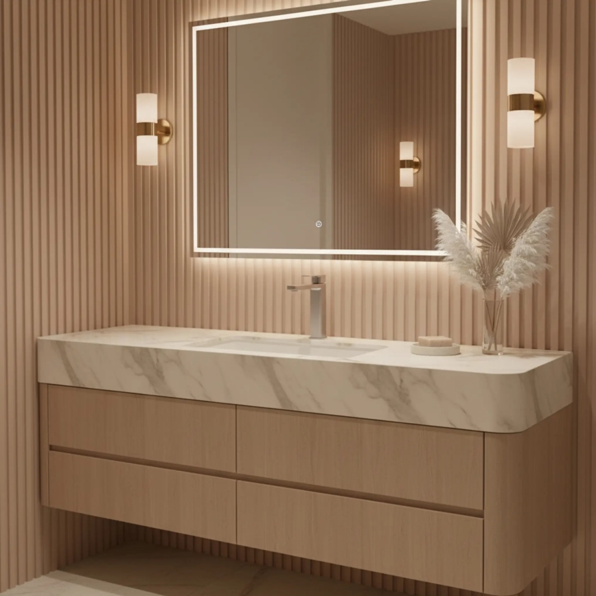 REA-B4588 - Mitigeur pour lavabo ARLO 30 cm finition nickel