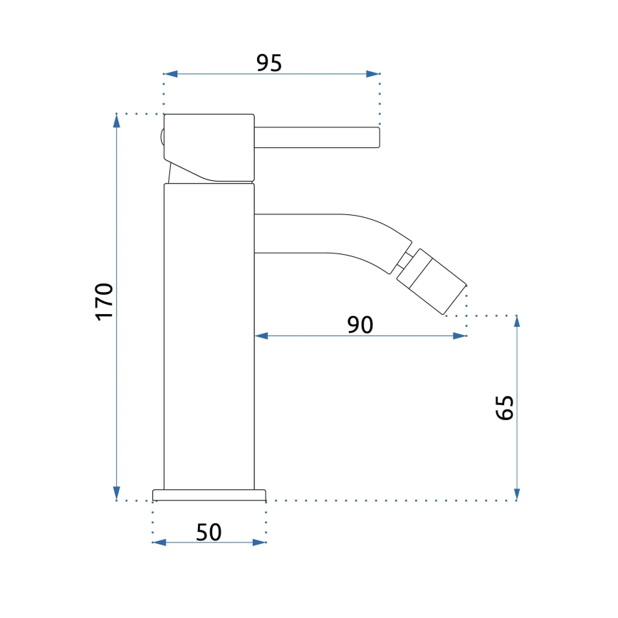 REA-B4700 - Bidetmengkraan LUNGO 17 cm roségoud