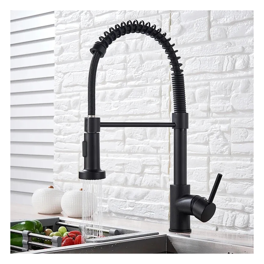 REA-B4820 - Keukenkraan met uittrekbare sproeikop COLIN 42,5 cm zwart