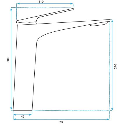 REA-B5060 - Wastafelkraan AVALON 30 cm glanzend chroom