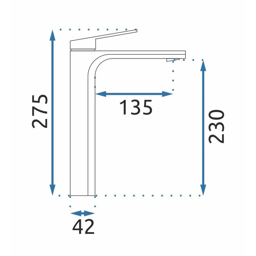 REA-B5062 - Mitigeur pour lavabo MARCO 27,5 cm titane