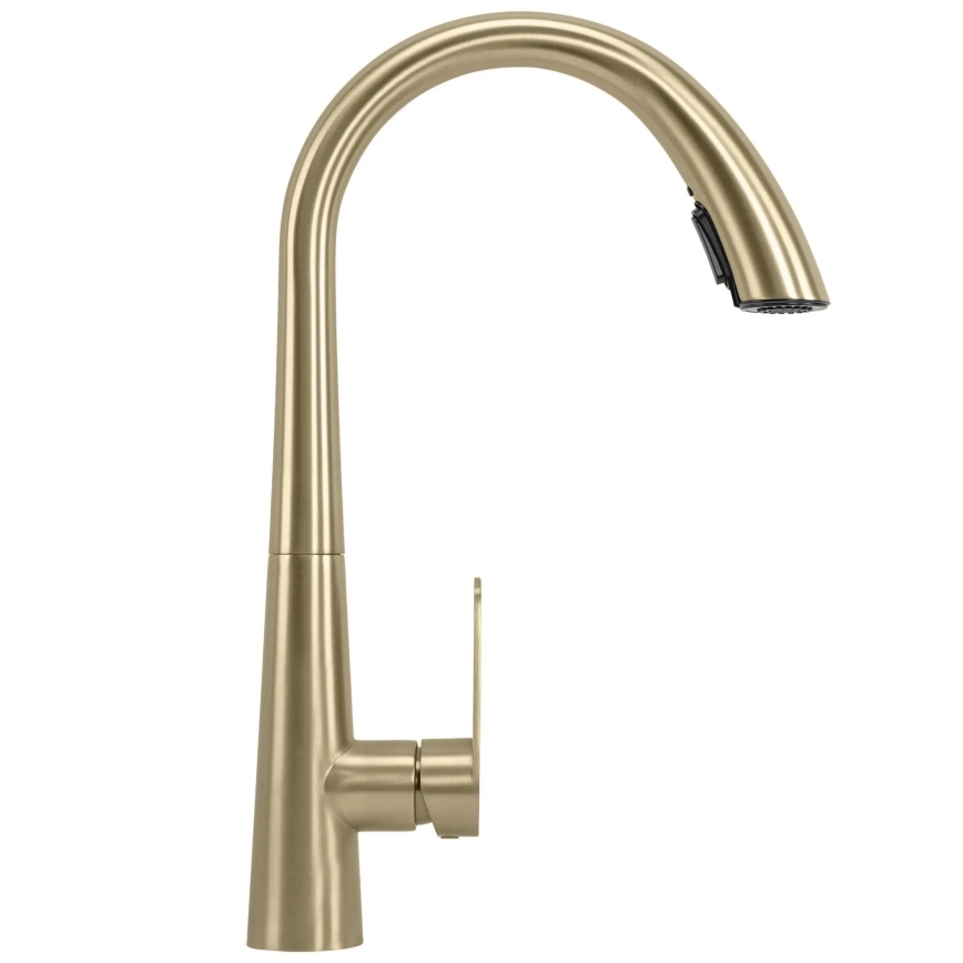 REA-B5312 - Keukenkraan met uittrekbare sproeikop ROSS 43 cm geborsteld goud