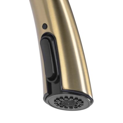 REA-B5312 - Mitigeur d'évier ROSS 43 cm avec douchette extractible, finition dorée brossée