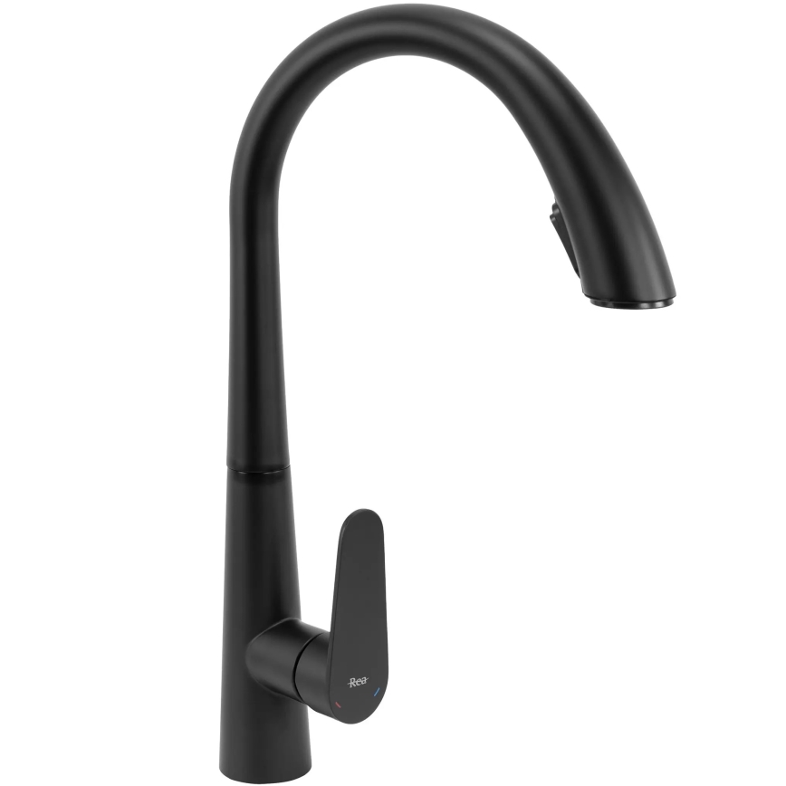 REA-B5313 - Keukenkraan met uittrekbare sproeikop ROSS 43 cm zwart