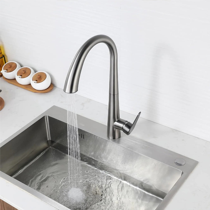 REA-B5314 - Keukenkraan met uittrekbare sproeikop ROSS 43 cm nikkel