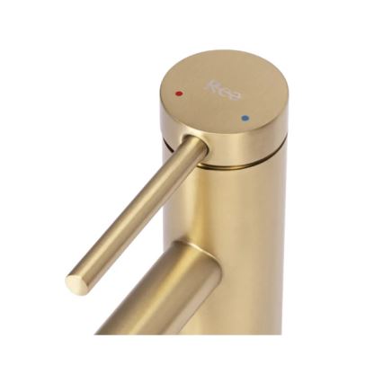 REA-B5316 - Wastafelkraan FOSS 20,5 cm geborsteld goud