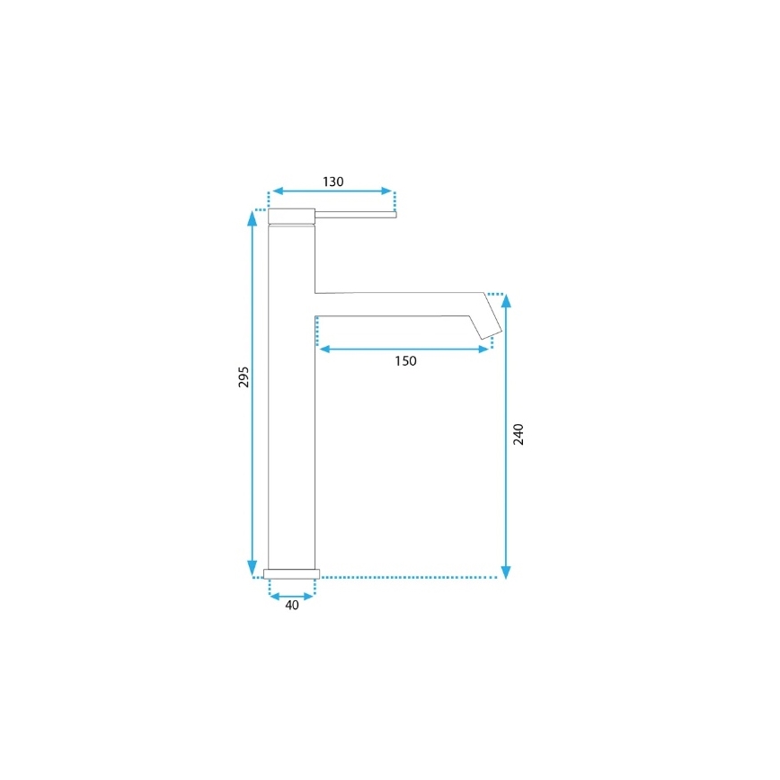 REA-B5320 - Mitigeur de lavabo FOSS 29,5 cm noir mat