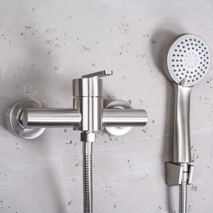REA-B5502 - Ensemble de douche avec mitigeur ONTARIO, finition nickel