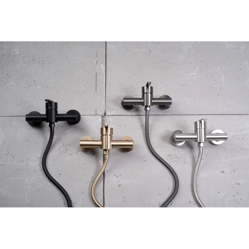 REA-B5502 - Ensemble de douche avec mitigeur ONTARIO, finition nickel