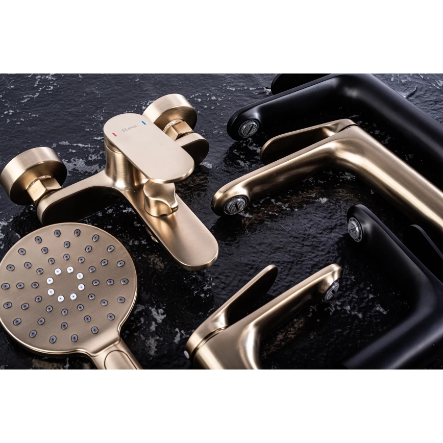 REA-B5942 - Kit de robinetterie pour baignoire MARCO, finition or brossé