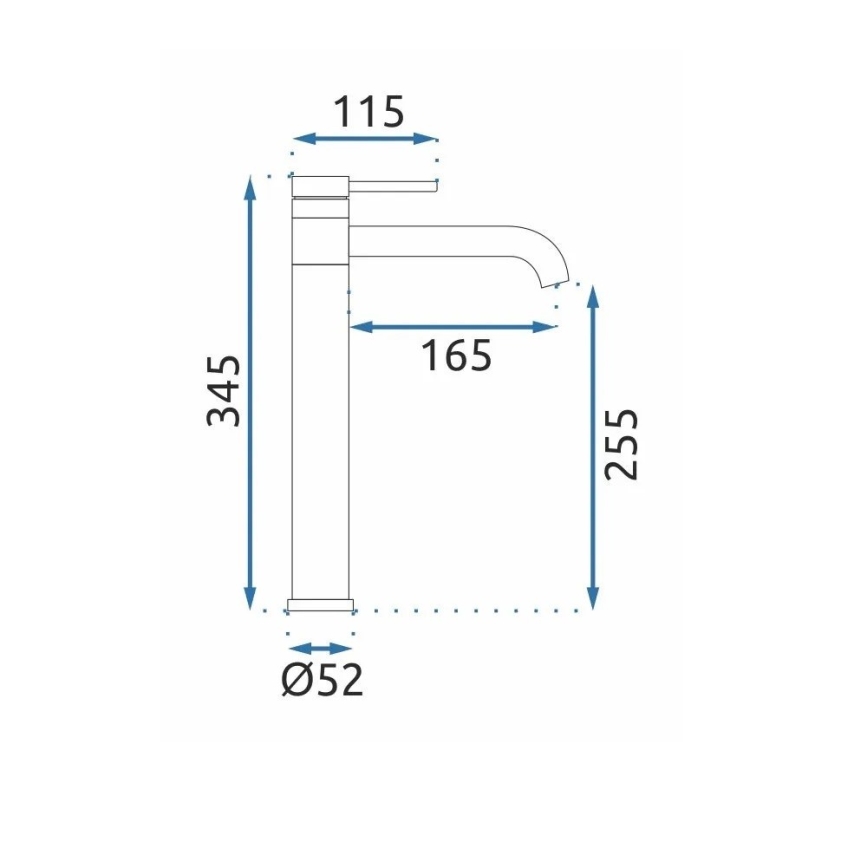 REA-B6100 - Wastafelkraan LUNGIS 34,5 cm glanzend chroom