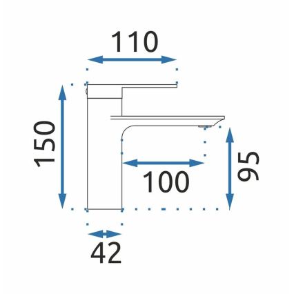 REA-B6202 - Mitigeur de lavabo STORM 15 cm chrome brillant