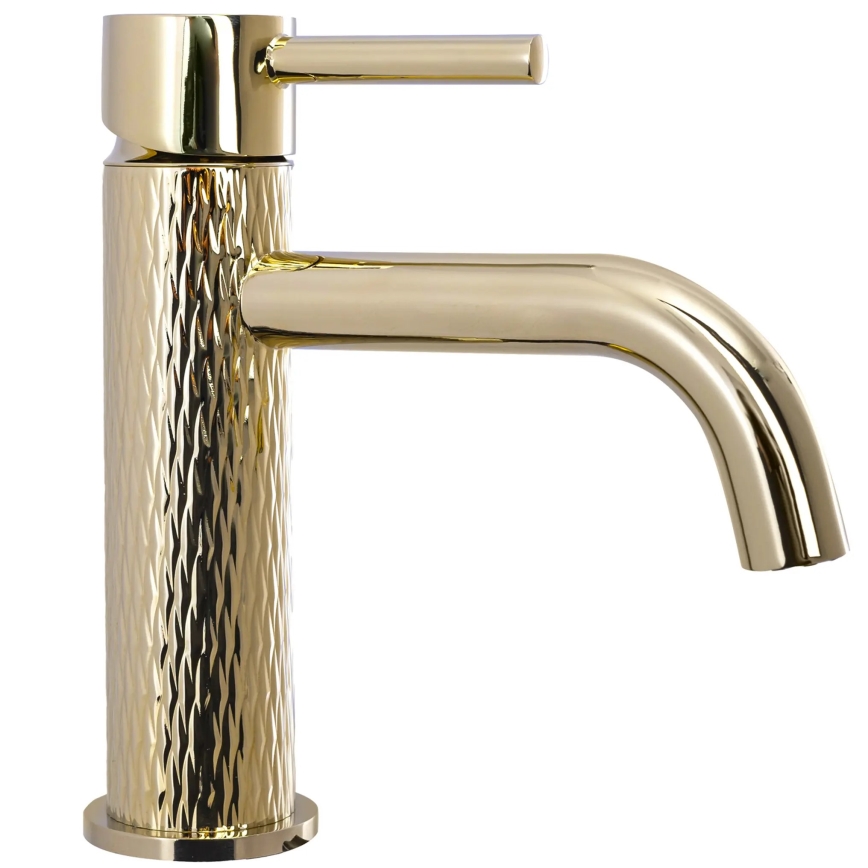 REA-B6322 - Mitigeur de lavabo LUNGO ART 16,5 cm à finition dorée