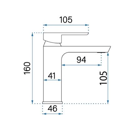 REA-B6410 - Wastafelkraan ARGUS 16 cm geborsteld goud