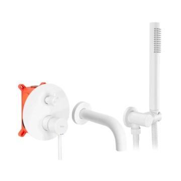 REA-B6440 - Badset met inbouwmengkraan LUNGO, mat wit