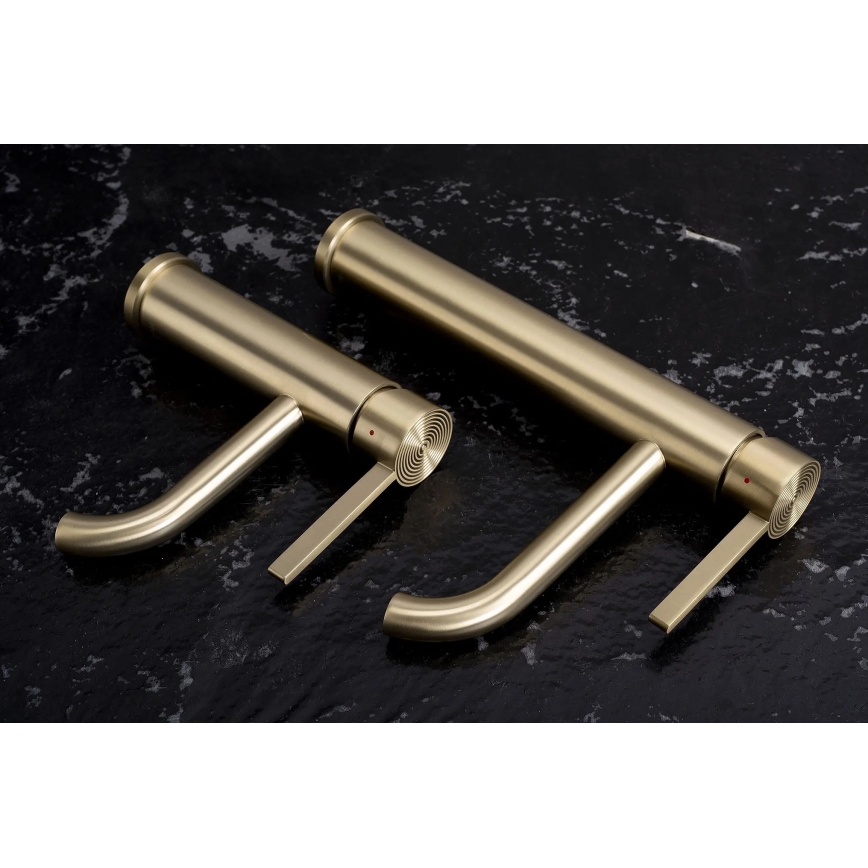 REA-B6444 - Gouden wastafelmengkraan FOSTER 18,2 cm