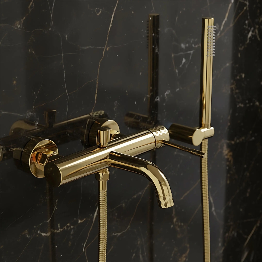 REA-B6448 - Ensemble pour baignoire LUNGO DIAMOND doré