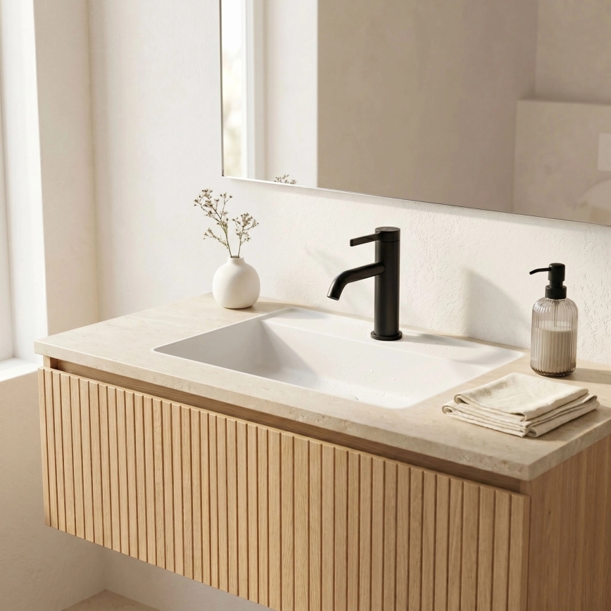 REA-B6531 - Mitigeur pour lavabo RIVO 16,5 cm noir
