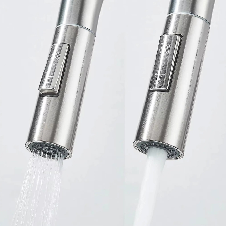 REA-B7564 - Mitigeur d'évier avec douchette extractible et système de filtration ECO FRESH, 37,5 cm, finition nickel
