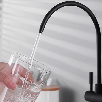 REA-B7564 - Keukenkraan met uittrekbare sproeier en ECO FRESH-filter, 37,5 cm mat zwart