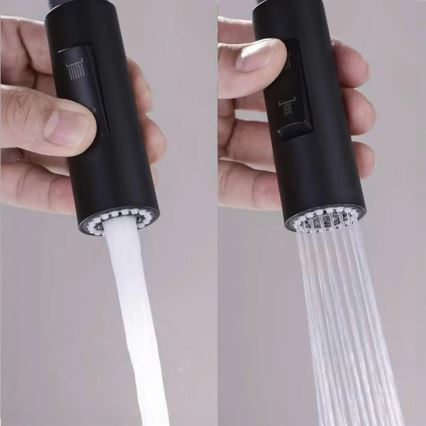 REA-B7564 - Keukenkraan met uittrekbare sproeier en ECO FRESH-filter, 37,5 cm mat zwart