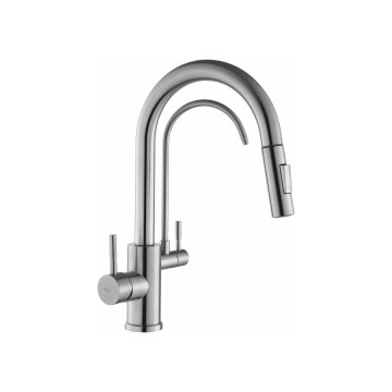 REA-B7564 - Mitigeur d'évier avec douchette extractible et système de filtration ECO FRESH, 37,5 cm, finition nickel