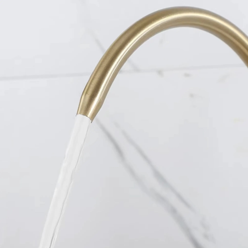 REA-B7596 - Mitigeur d'évier avec douchette extractible et filtration ECO FRESH, 37,5 cm, finition dorée brossée