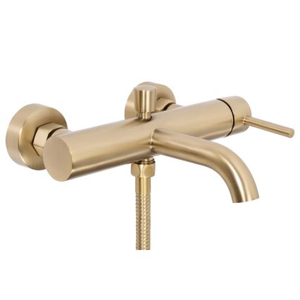 REA-B8010 - Ensemble pour baignoire LUNGO doré brossé
