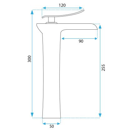 REA-B8120 - Mitigeur pour lavabo LAGUNA 30 cm, finition dorée brossée