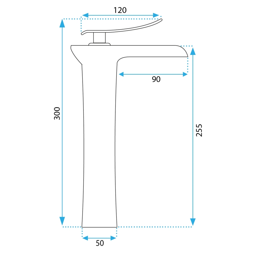 REA-B8120 - Mitigeur pour lavabo LAGUNA 30 cm, finition dorée brossée