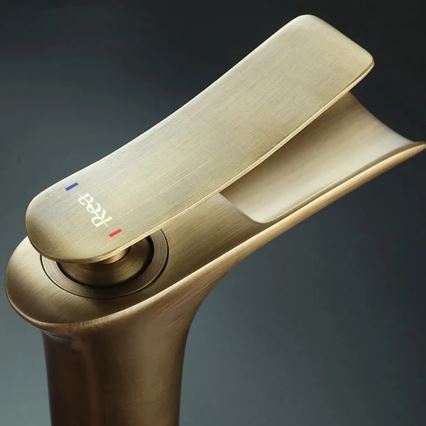REA-B8120 - Wastafelmengkraan LAGUNA 30 cm geborsteld goud
