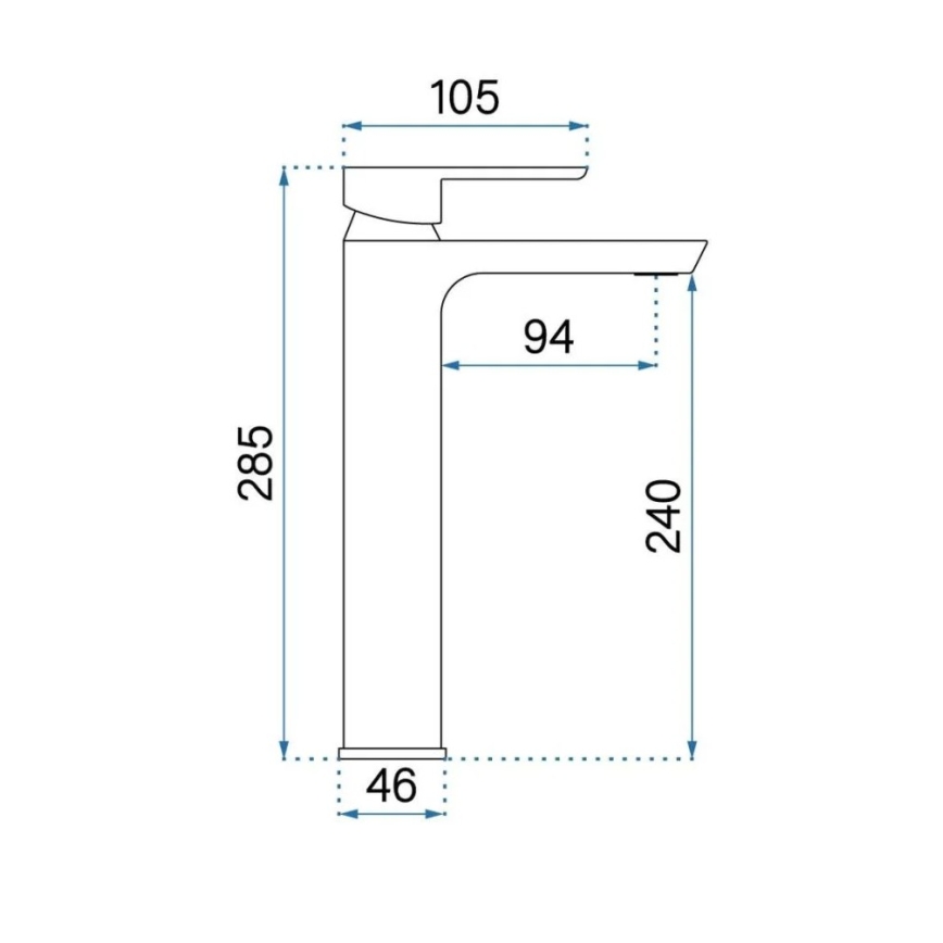 REA-B8746 - Mitigeur pour lavabo ARGUS 28,5 cm titane