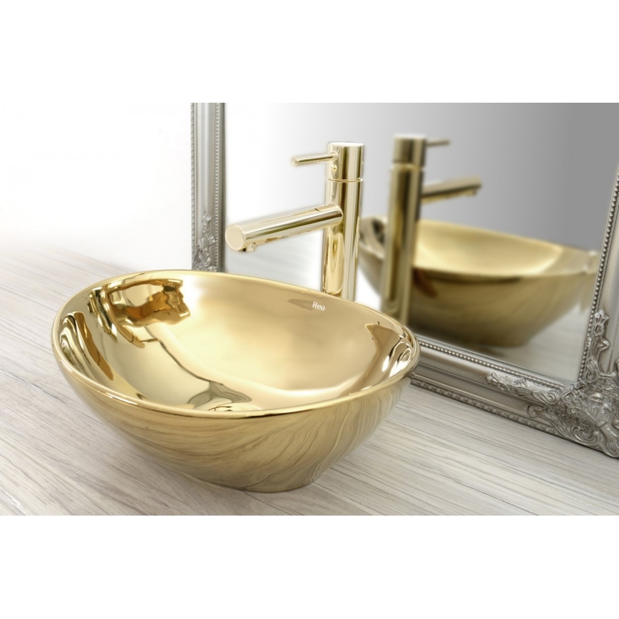 REA-B8803 - Gouden wastafelkraan TESS 31,5 cm