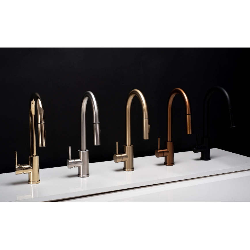 REA-B9147 - Keukenkraan met uittrekbare handdouche FRESH 39,5 cm mat zwart