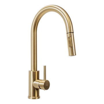 REA-B9148 - Keukenkraan met uittrekbare sproeikop FRESH 39,5 cm geborsteld goud