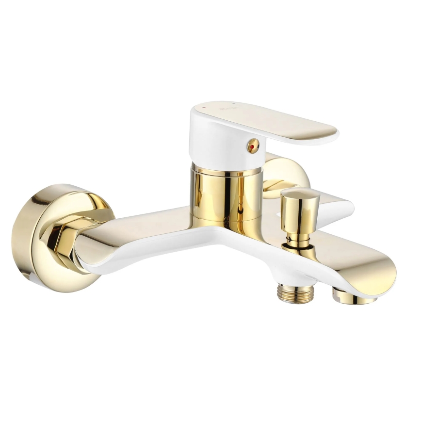REA-B9932 - Ensemble pour baignoire BLOOM blanc mat/doré