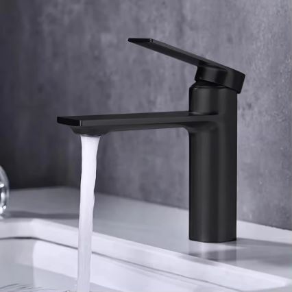 REA-B9986 - Mitigeur pour lavabo STORM 15 cm noir mat