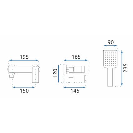REA-B9989 - Badset STORM mat zwart