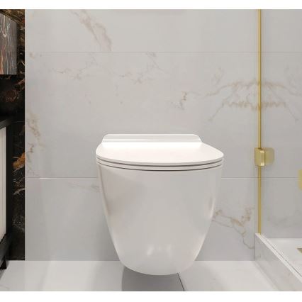 REA-C1400 - WC suspendu avec abattant CARTER RIMLESS céramique/blanc