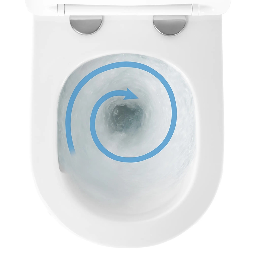 REA-C6800 - Wandcloset met toiletzitting TITO TORNADO RIMLESS keramiek/wit