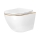 REA-C6806 - Hangend toilet met toiletbril CARLO MINI TORNADO RIMLESS keramiek/wit/goud