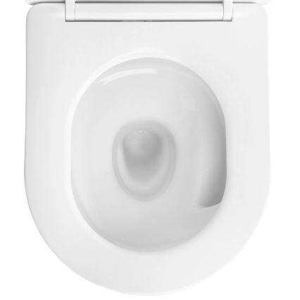 REA-C6806 - WC suspendu avec abattant CARLO MINI TORNADO RIMLESS céramique/blanc/doré