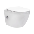 REA-C9701 - Hangend toilet met bidetdouche en toiletzitting CARLO LUX keramiek/wit