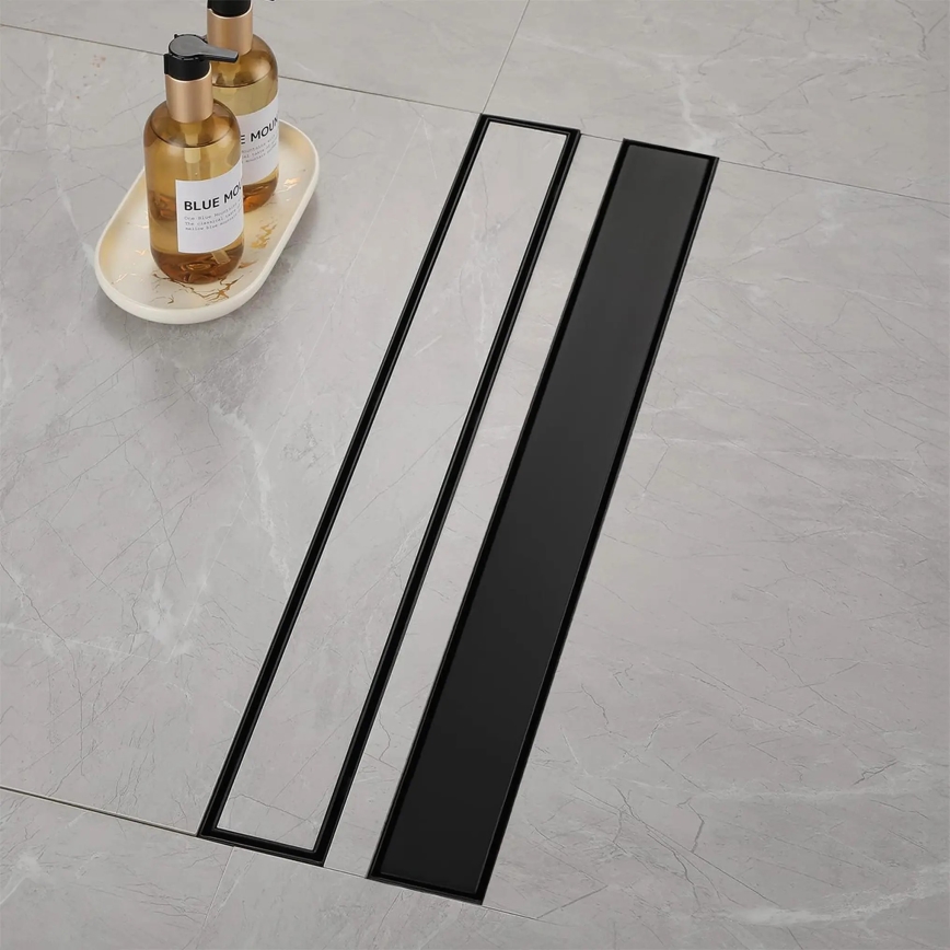 REA-G6600 - Caniveau d'évacuation PURE NEOX 50 cm noir mat