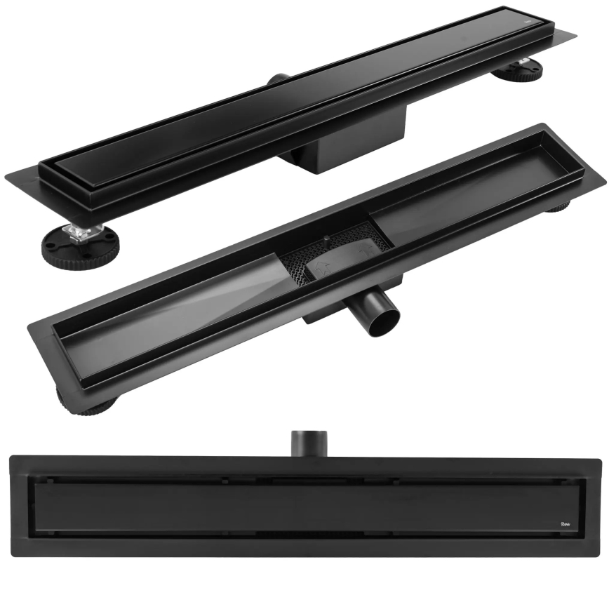 REA-G6602 - Afvoergoot PURE NEOX 70 cm mat zwart