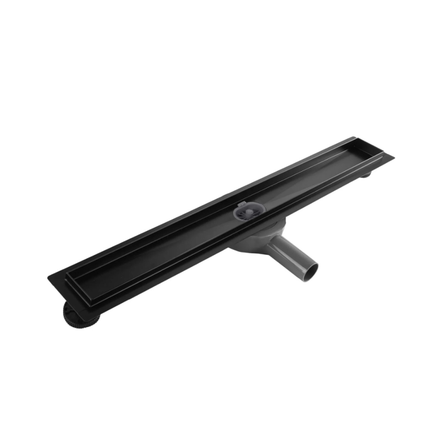 REA-G7803 - Caniveau d'évacuation NEOX PRO 80 cm en acier inoxydable/noir