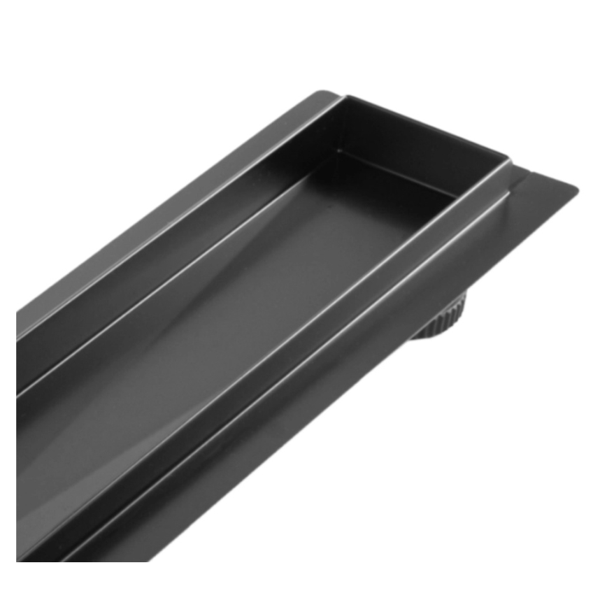 REA-G7803 - Caniveau d'évacuation NEOX PRO 80 cm en acier inoxydable/noir